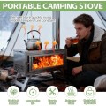 NBYTLT Collapsible Camping Tent Wood Stove with 8 Chimney, Carry Bag and Ash Grate