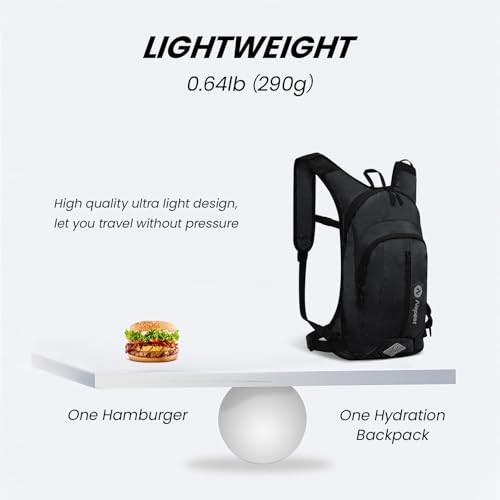 Nepest Hydration Pack Backpack with 2L Water Bladder, Black-3