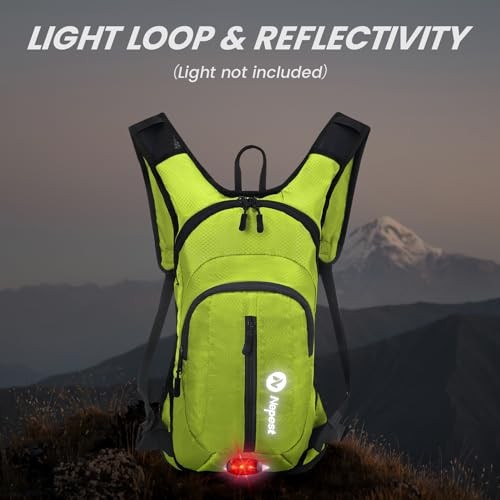 Nepest Hydration Pack Backpack with 2L Water Bladder, Lightweight Hydration Backpack, Green-1