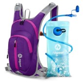 Nepest Hydration Pack Backpack with 2L Water Bladder, Purple