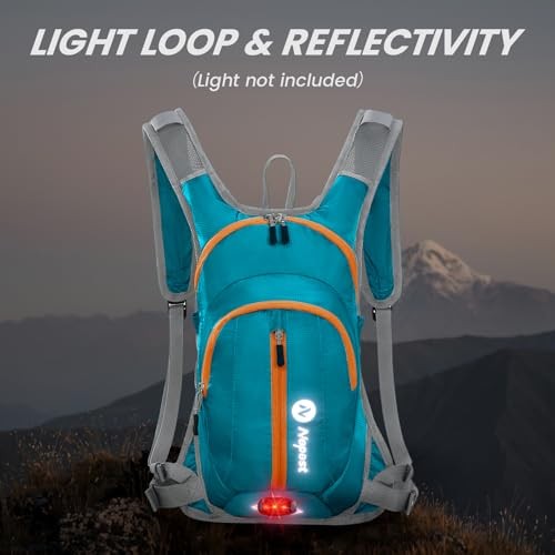 Nepest Hydration Pack Backpack with 2L Water Bladder, Lightweight Water Backpack, Teal-5