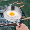 NUOBESTY Portable Frying Pan with Lid and Folding Handle