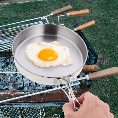 NUOBESTY Portable Frying Pan with Lid and Folding Handle-1