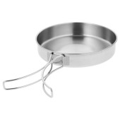 NUOBESTY Portable Frying Pan with Lid and Folding Handle