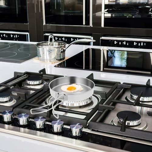 NUOBESTY Portable Frying Pan with Lid and Folding Handle-4