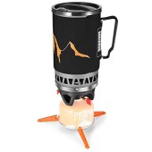 Odoland 1.4L Camping Cooking Gas System, Black, Stove + Tank Bracket