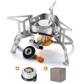 Odoland 3500W Windproof Camping Gas Stove, Grey