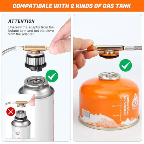 Odoland 3500W Windproof Camping Gas Stove, Grey-4