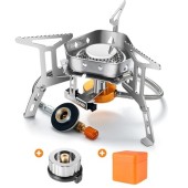 Odoland 3500W Windproof Portable Collapsible Camping Gas Stove with Piezo Ignition