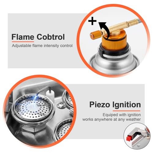 Odoland 4000W windproof adjustable camping stove with EVA box-2