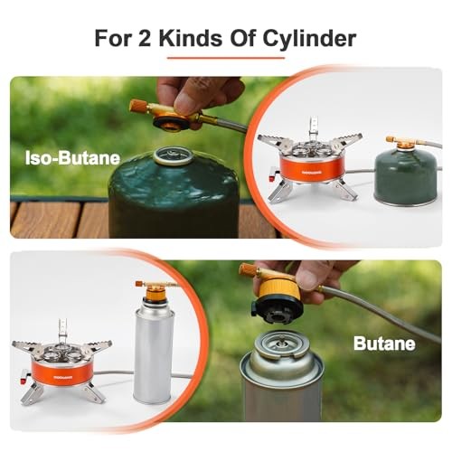 Odoland 4000W windproof adjustable camping stove with EVA box-3
