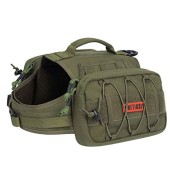 OneTigris Dog Pack Backpack Saddle Bag for Medium and Large Dogs, Ranger Green