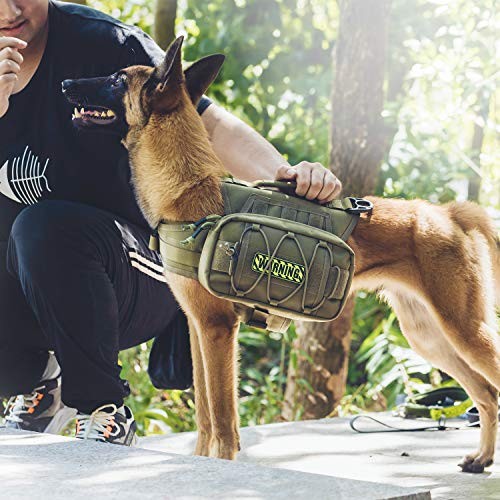 OneTigris Dog Pack Backpack Saddle Bag for Medium and Large Dogs, Ranger Green-6