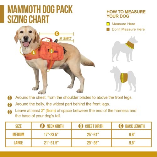 OneTigris Mammoth Dog Backpack 2.0, L, Orange-1