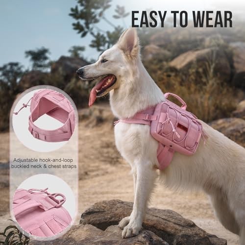 OneTigris Mammoth Dog Backpack 2.0, Pink, L-4