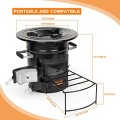 onlyfire Black Rocket Stove Portable Wood-Burning Camp Stove