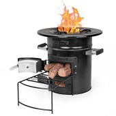 onlyfire Black Rocket Stove Portable Wood-Burning Camp Stove