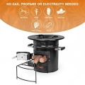 onlyfire Black Rocket Stove Portable Wood-Burning Camp Stove