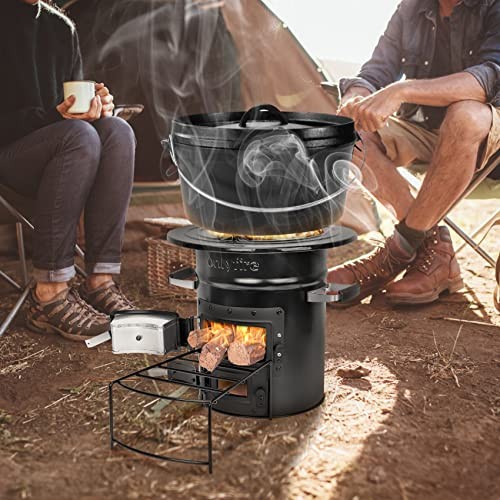 onlyfire Black Rocket Stove Portable Wood-Burning Camp Stove-4