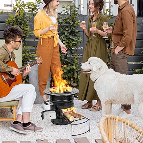 onlyfire Black Rocket Stove Portable Wood-Burning Camp Stove-6