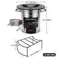 onlyfire Stainless Steel Rocket Stove Portable Camp Stove, Silver