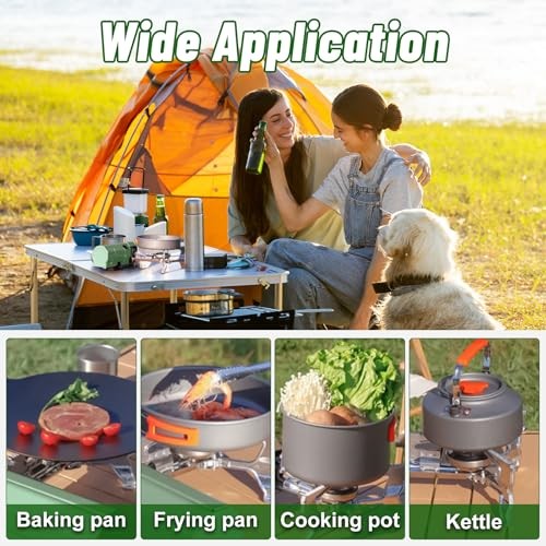 Orifesio Foldable Camping Stove 2600W Portable Butane Stove with Windshield and Storage Bag-8