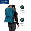 Osprey Poco Deluxe Child Carrier with built-in sunshade, AirScape suspension and washable drool pad, Deep Peyto