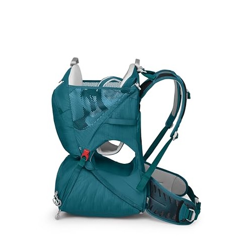 Osprey Poco Deluxe Child Carrier with built-in sunshade, AirScape suspension and washable drool pad, Deep Peyto-5