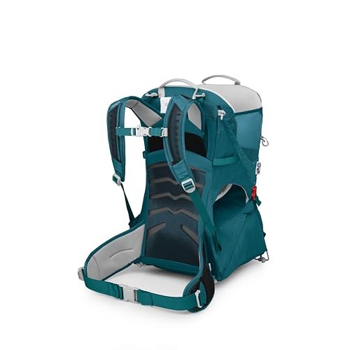 Osprey Poco Deluxe Child Carrier with built-in sunshade, AirScape suspension and washable drool pad, Deep Peyto-6