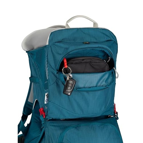 Osprey Poco Deluxe Child Carrier with built-in sunshade, AirScape suspension and washable drool pad, Deep Peyto-8