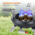 GEEKHOM 16000W Portable Foldable Windproof Gas Stove with Piezo Ignition