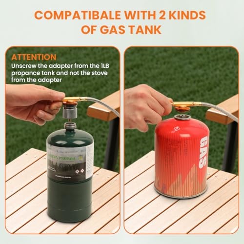GEEKHOM 16000W Portable Foldable Windproof Gas Stove with Piezo Ignition-4