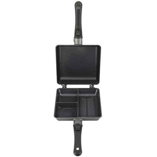 NGT Outdoor Cooking Frying Pan with Non-Stick Coating, Dual-Pan Design and Magnetic Connecting Handles-3