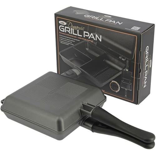 NGT Outdoor Cooking Frying Pan with Non-Stick Coating, Dual-Pan Design and Magnetic Connecting Handles