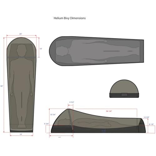 Outdoor Research Helium Bivy Waterproof Insect-Proof Lightweight Bivouac Sack Tent, Coyote-5