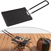 GLOBALHUT Square Non-Stick Folding Camping Frying Pan Plate
