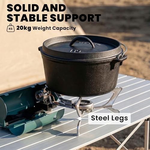Outsunny 2670W Foldable Camping Stove with Safety Shut-Off and Carry Bag, Green-7