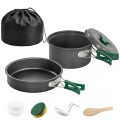 Outsunny 8-Piece Ultralight Camping Cookware Set for 2, Grey