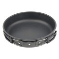 Prettyia 22cm Aluminium Camping Frying Pan with Folding Handle