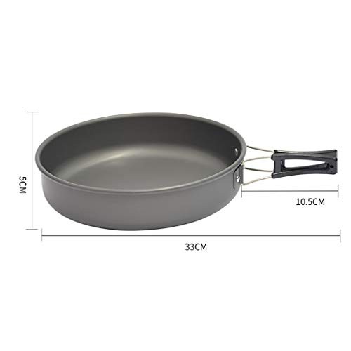 Prettyia 22cm Aluminium Camping Frying Pan with Folding Handle-6