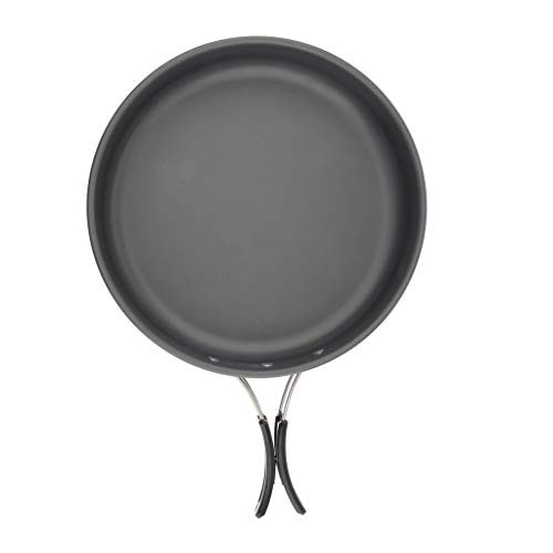Prettyia 22cm Aluminium Camping Frying Pan with Folding Handle-8