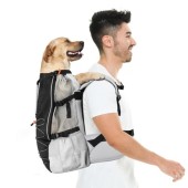 Pawaboo Dog Backpack Carrier for Small and Medium Dogs, Adjustable Breathable Mesh, Chest and Waist Belt, Size M