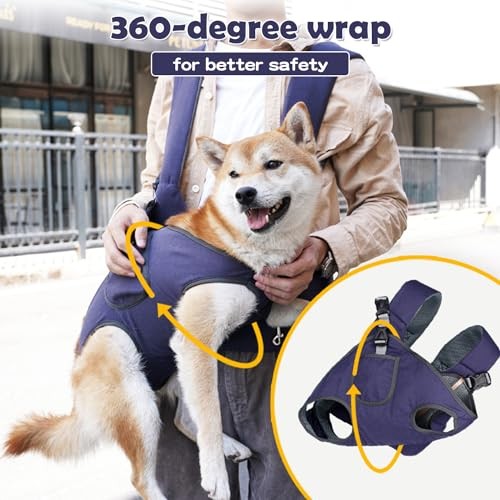 Woolala Pet Backpack Carrier, Medium, Legs-out Travel Bag for Cats and Dogs-3