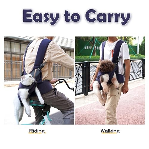 Woolala Pet Backpack Carrier for Cats and Dogs, Size S, Legs-Out Travel Bag with Breathable Mesh-4