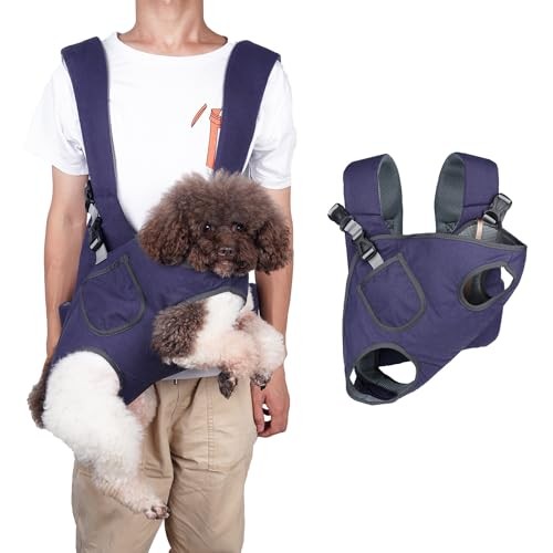 Woolala Pet Backpack Carrier for Cats and Dogs, Size S, Legs-Out Travel Bag with Breathable Mesh