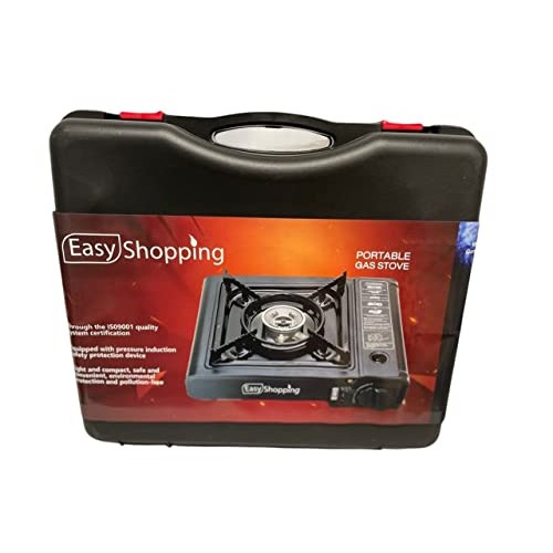 Easy Shopping Portable Single Burner Camping Gas Stove with Carry Case and 4 Butane Canisters-4