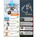 Coyonce Portable Camping Gas Stove, 6800W Burner, 3 Heads-silver