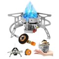 Coyonce Portable Camping Gas Stove, 6800W Burner, 3 Heads-silver