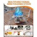 Coyonce Portable Camping Gas Stove, 6800W Burner, 3 Heads-silver