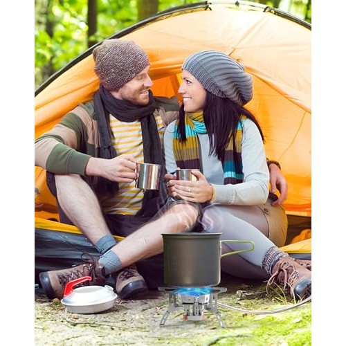 Coyonce Portable Camping Gas Stove, 6800W Burner, 3 Heads-silver-6